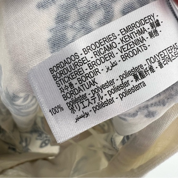 Zara Linen Embroidered Culottes Wide‎ Leg Pants Size Large - Picture 13 of 16